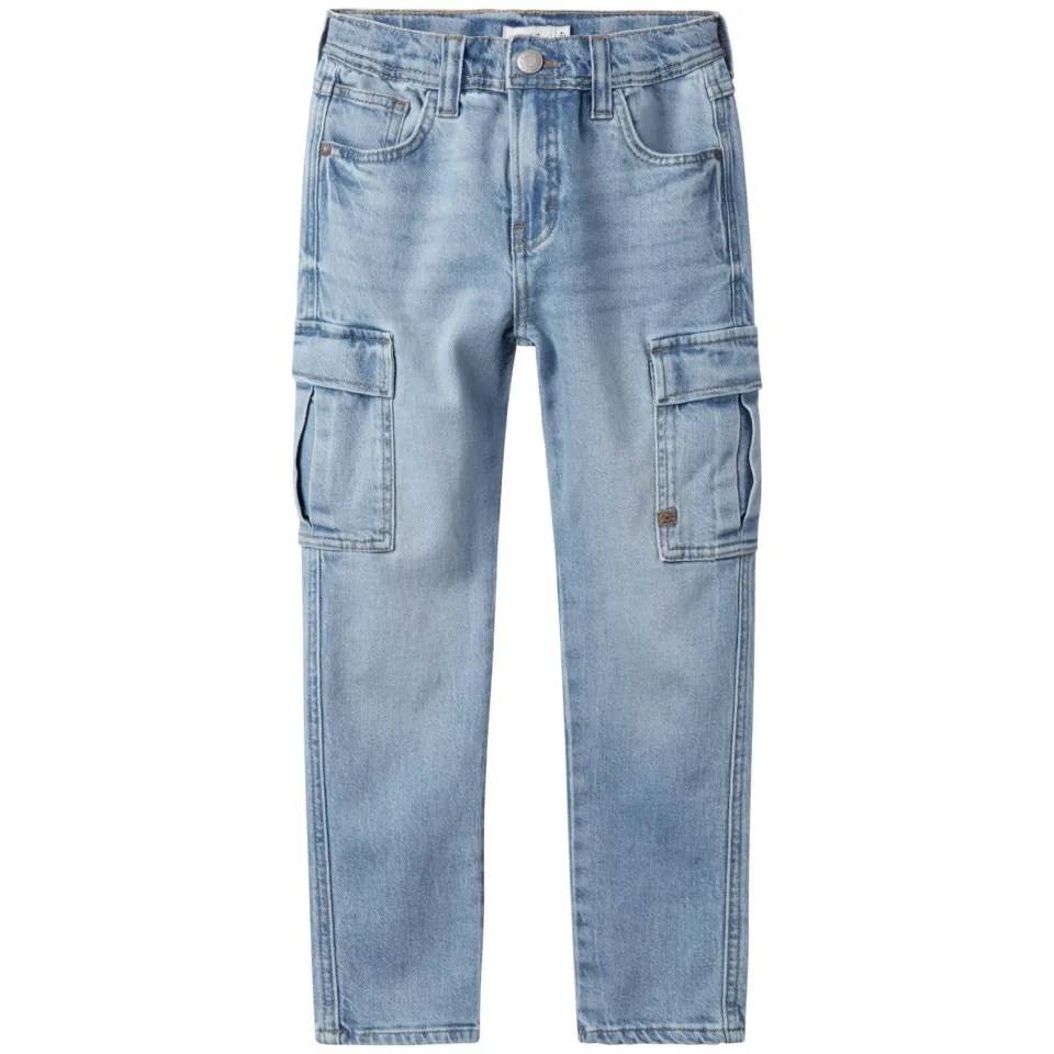 NAME IT KIDS tapered jeans light blue denim, foto 2