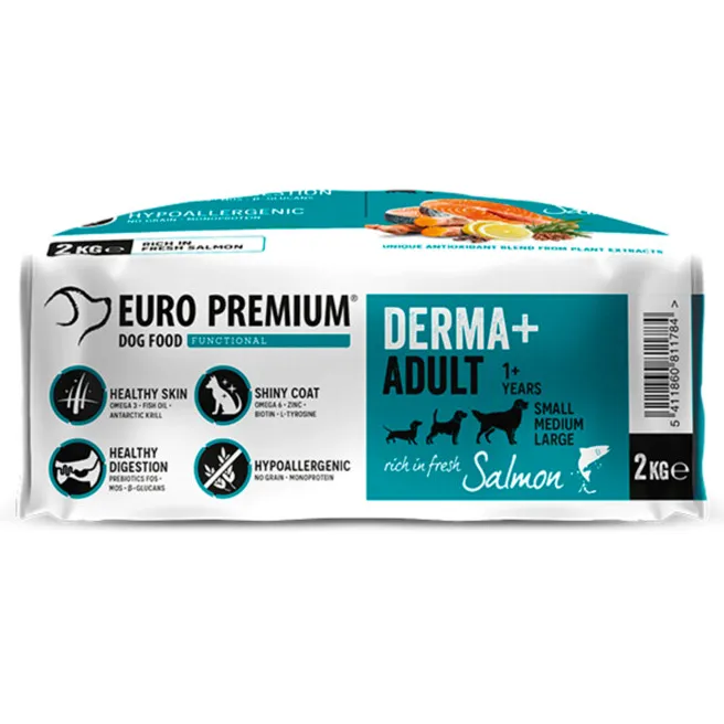 Euro Premium Derma+ Adult grainfree hondenvoer zalm, foto 4