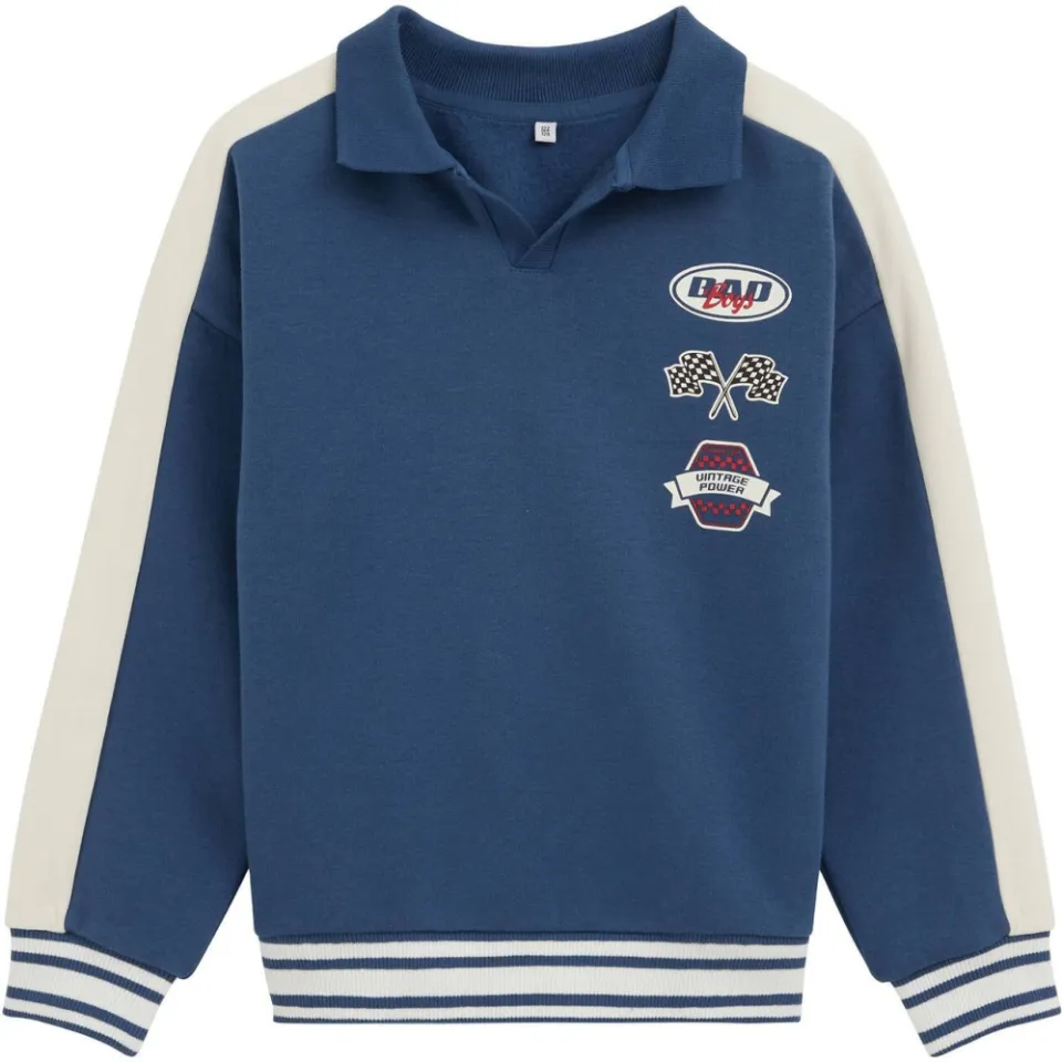 WE Fashion Bad Boys gebreide trui - blauw/wit, foto 2