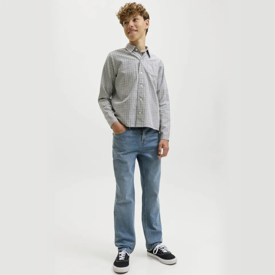 Jack & Jones JUNIOR straight leg regular fit jeans - medium blue denim