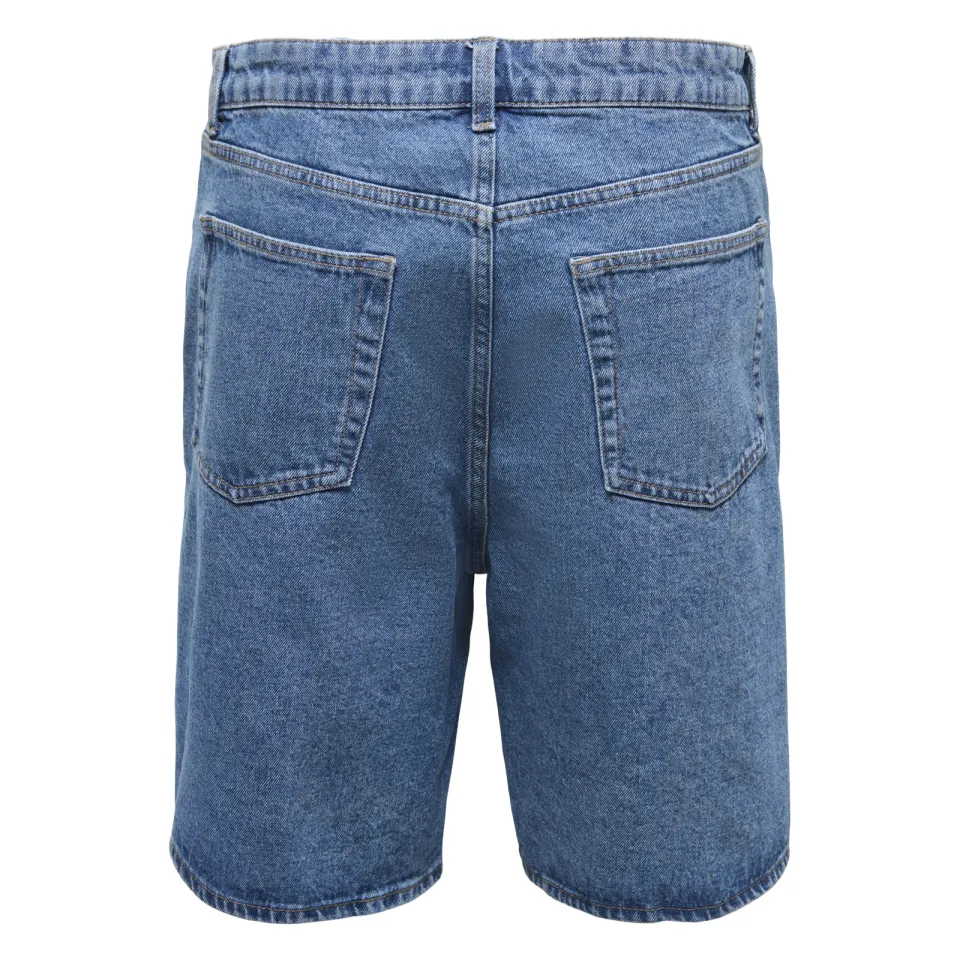 Only & Sons Onsfade jeansshort medium blue denim, foto 2
