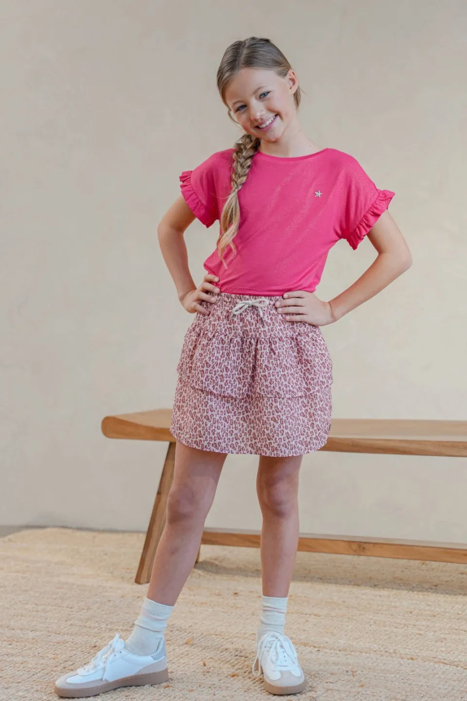 Like Flo strokenrok met panterprint roze, foto 4