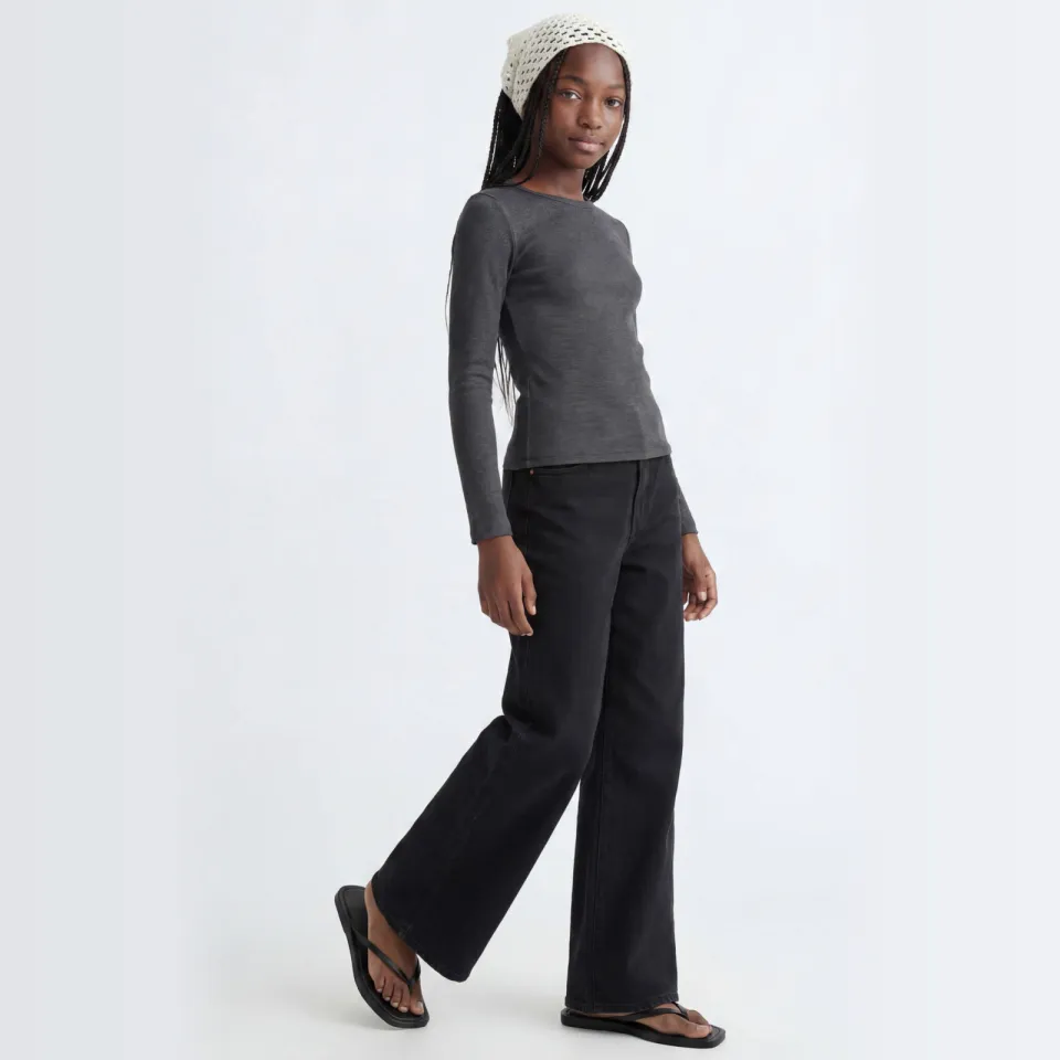 JJXX GIRL JXTOKYO wide leg jeans - zwart, foto 3