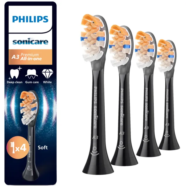 Philips Sonicare 4 A3 Premium All-in-one Hx9094/88 Opzet Borstels Zwart