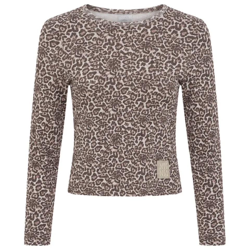 Nik & Nik longsleeve met panterprint beige, foto 2