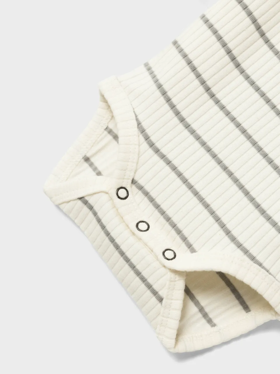 Lil' Atelier BABY gestreepte romper NBMKAIL ecru/grijs, foto 4