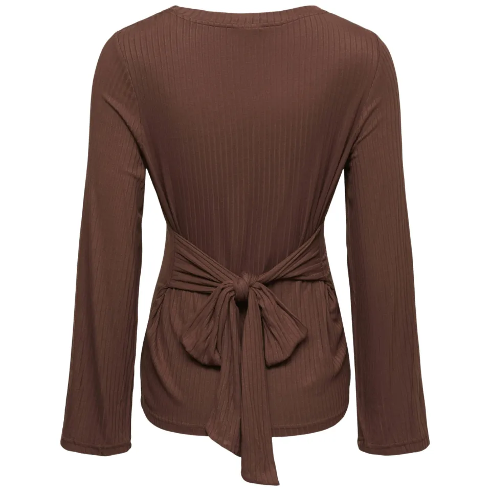 Mamalicious zwangerschapslongsleeve bruin, foto 2