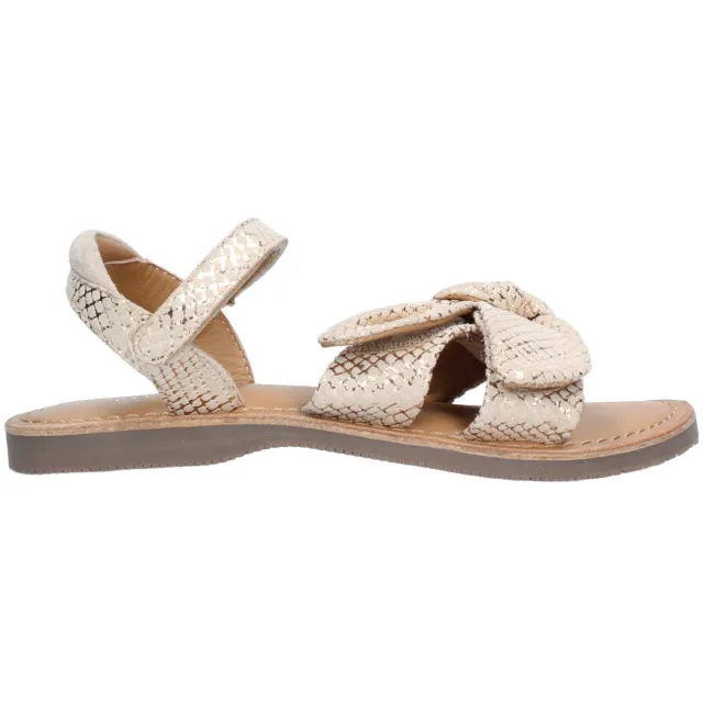 Braqeez leren sandalen goud