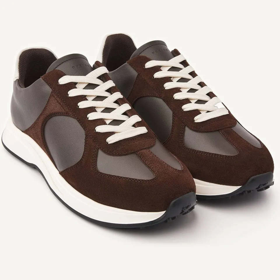 Nubikk suède sneakers - donkerbruin, foto 4
