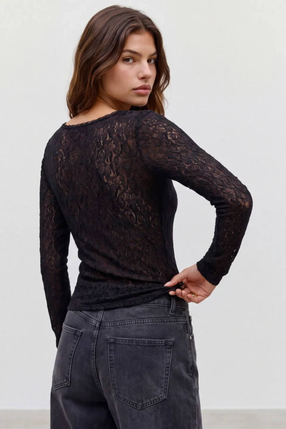 Vero Moda kanten top - zwart, foto 4
