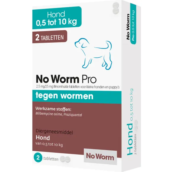 No Worm Pro Kleine Hond & Puppy 4 tabletten