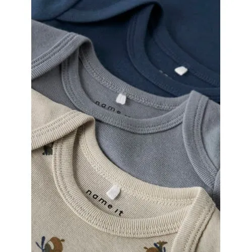NAME IT BABY romper - bNBMBODY beige/grijs/blauw (set van 3), foto 6