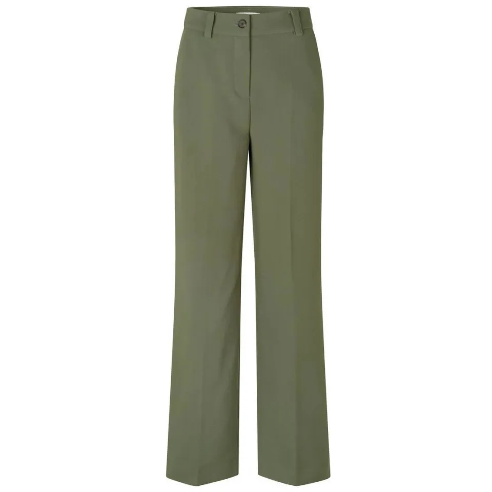 Modström high waist straight leg broek - groen, foto 2