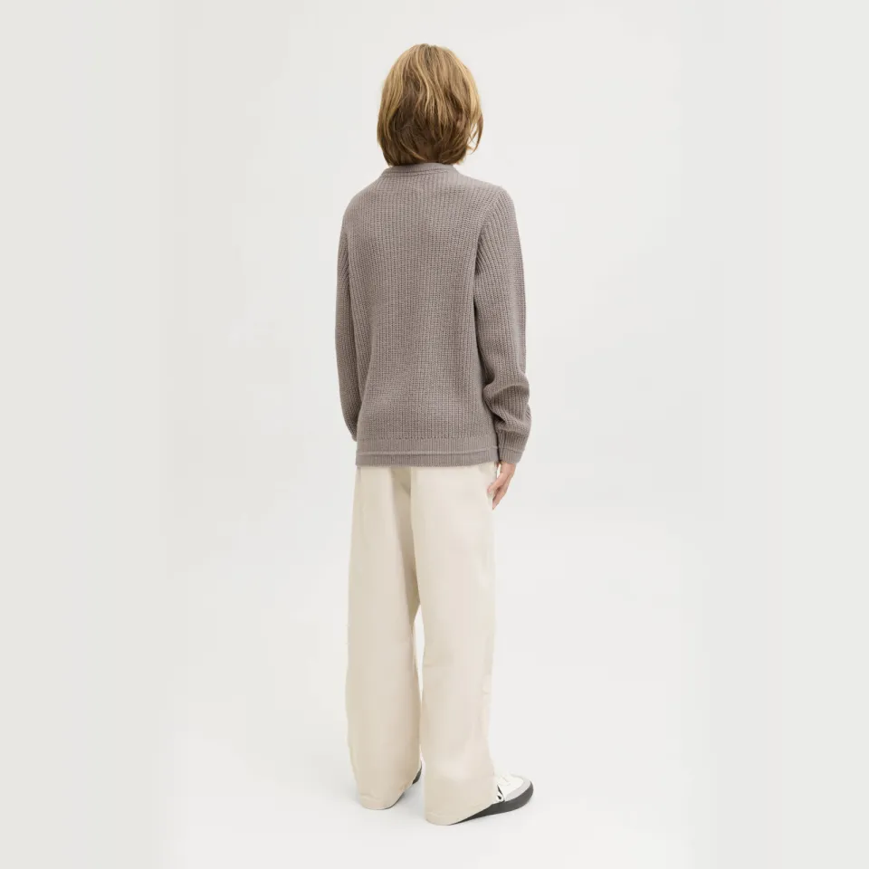Jack & Jones JUNIOR trui bruin grof gebreid, foto 7