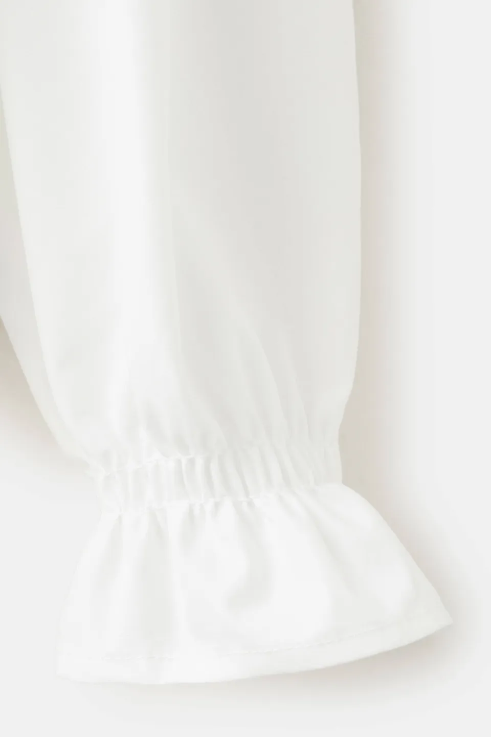 Mango blouse met plooien en ruches wit, foto 4