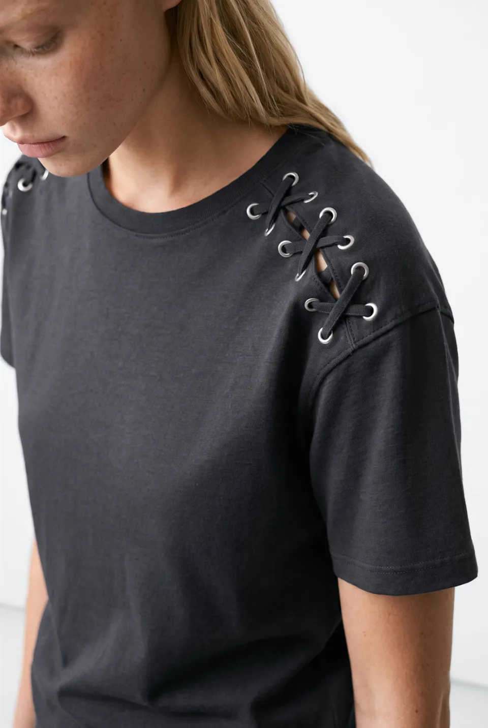 Mango T-shirt antraciet, foto 4