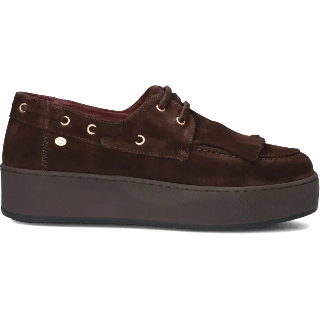 Fred de la Bretoniere Dames Mocassins Edia Indi - Bruin