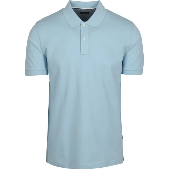 Olymp T-shirt Olymp Poloshirt Piqué Lichtblauw