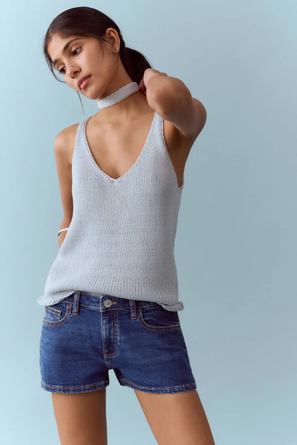 Mango TEEN jeansshort middenblauw Medium blue denim