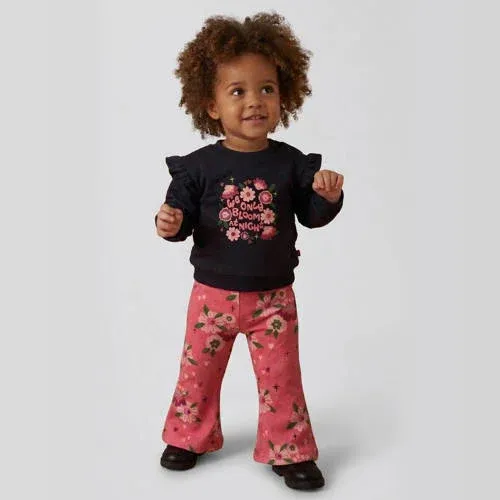 Feetje Moon Flower flared broek roze, foto 3