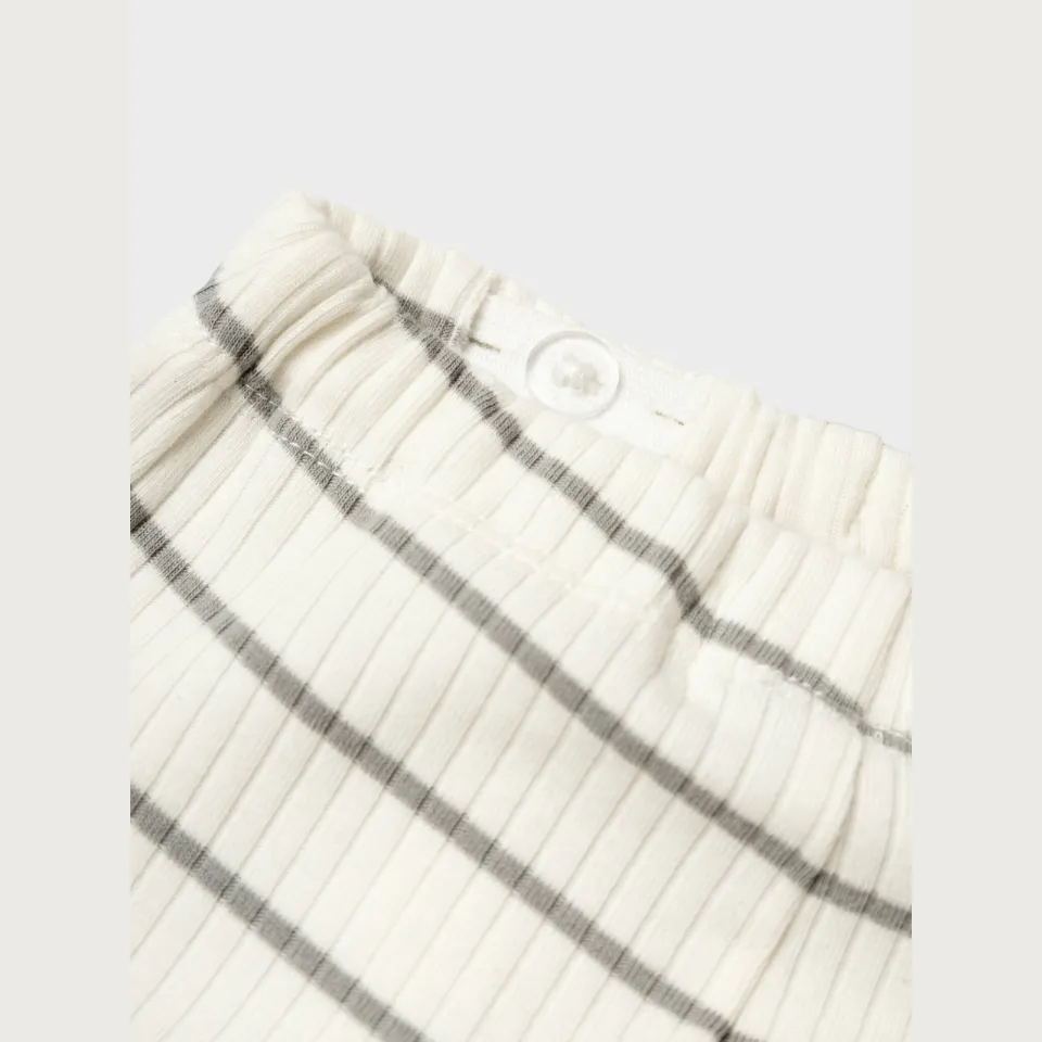 Lil' Atelier gestreepte broek NBMKAIL offwhite/grijs, foto 4