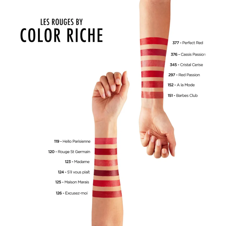L'oréal Paris Color Riche Satin 377 Perfect Red lippenstift rood, foto 3