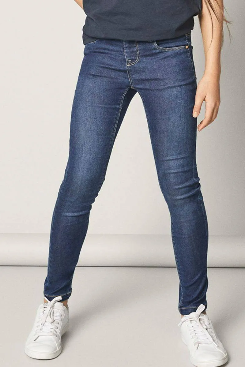NAME IT KIDS skinny jeans NKFPOLLY dark blue denim, foto 5