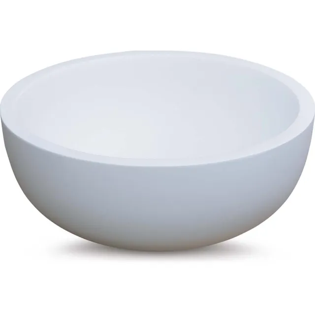 Luca Waskom Luca Sanitair Rond 39x39x17cm Solid Surface 8mm Dik Mat Wit