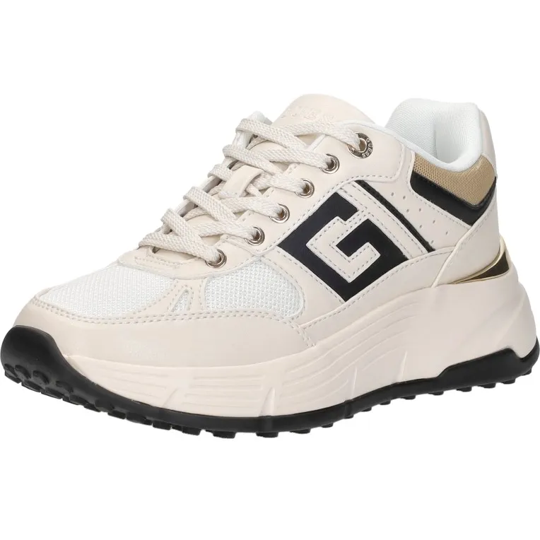 Guess Fonzi lage sneaker gebroken wit, foto 3
