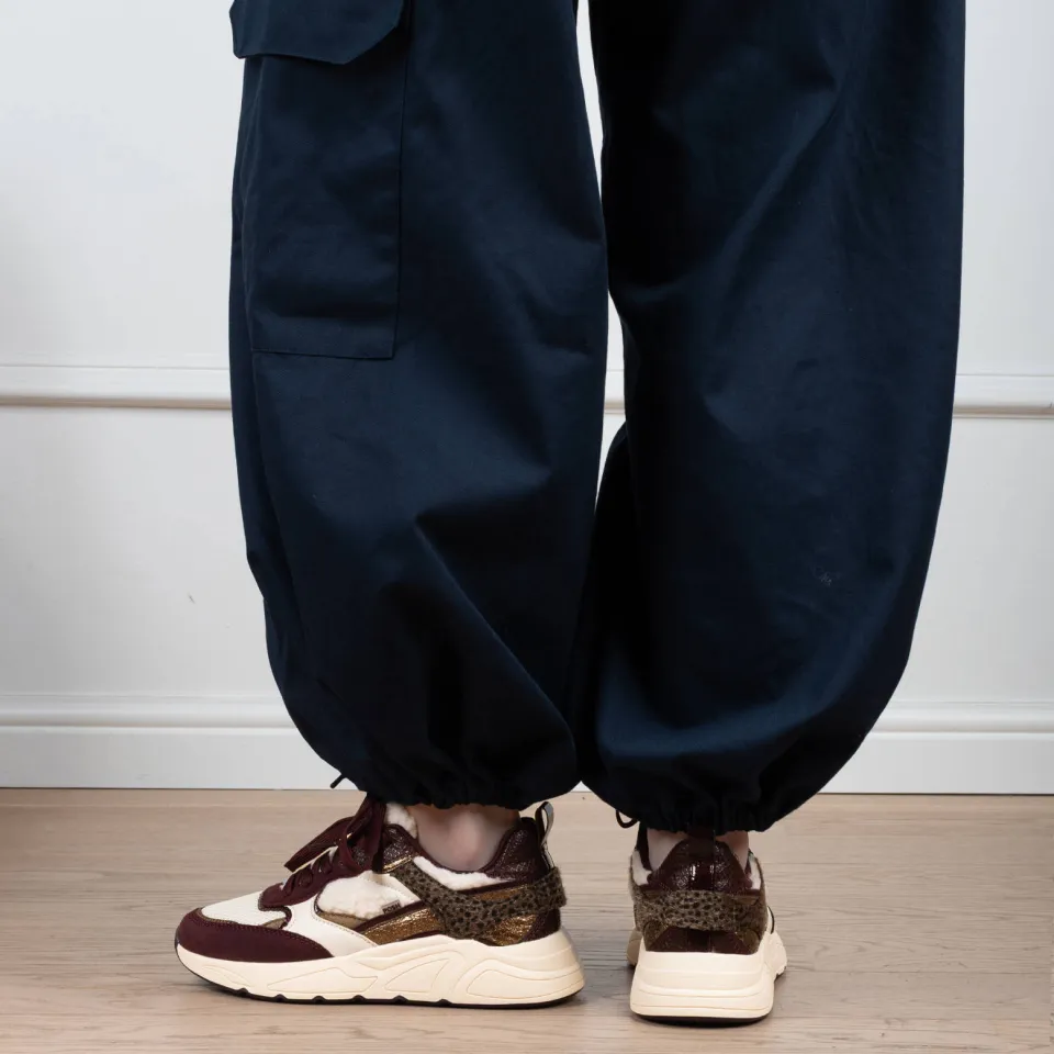 POSH by Poelman Caro chunky suède sneakers - bruin/ecru, foto 5