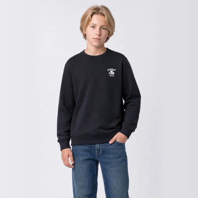 Petrol Industries sweater met backprint - zwart