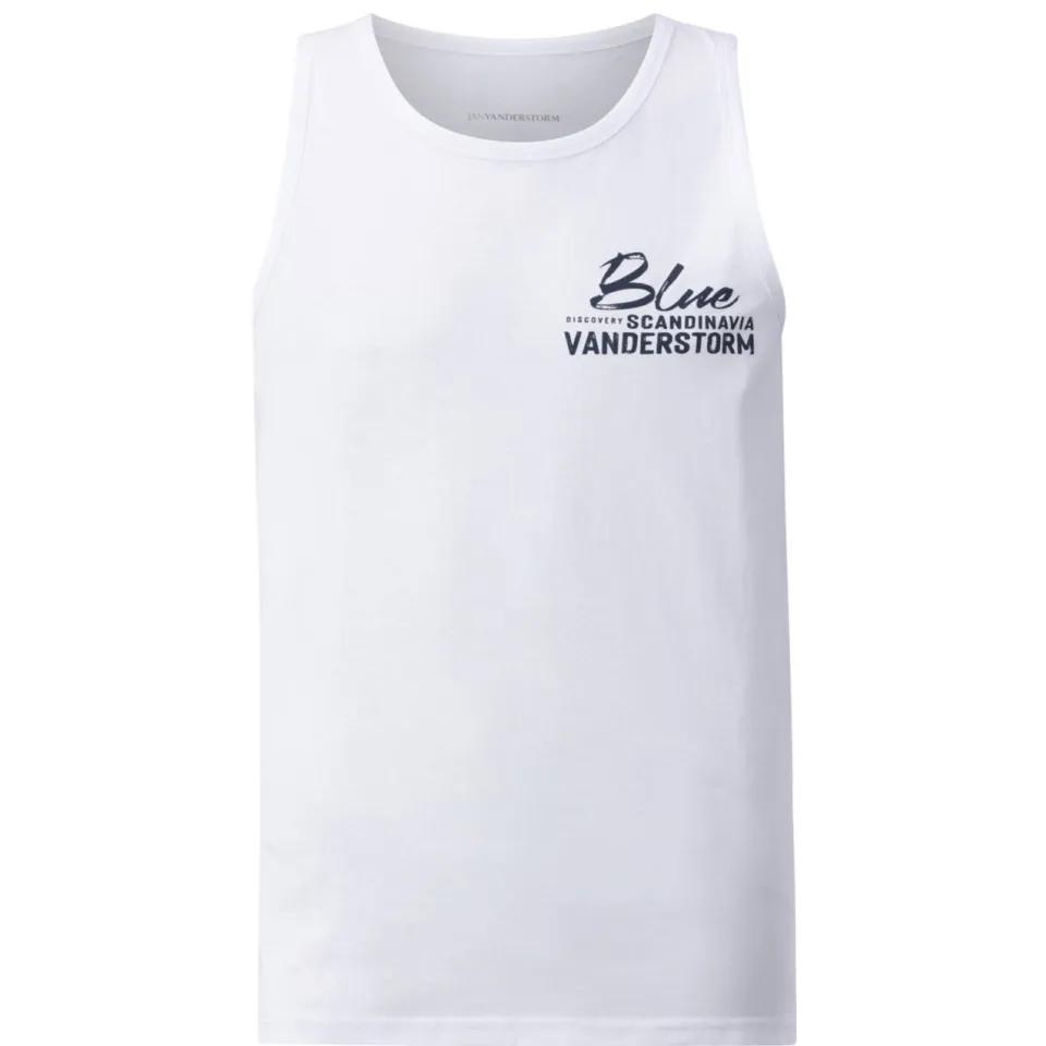 Jan Vanderstorm Felton tanktop wit, foto 2