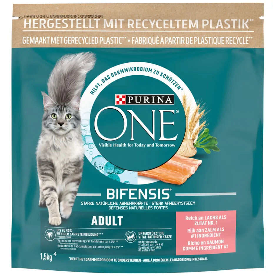 Purina ONE Adult kattenvoer met zalm 1,5 kg
