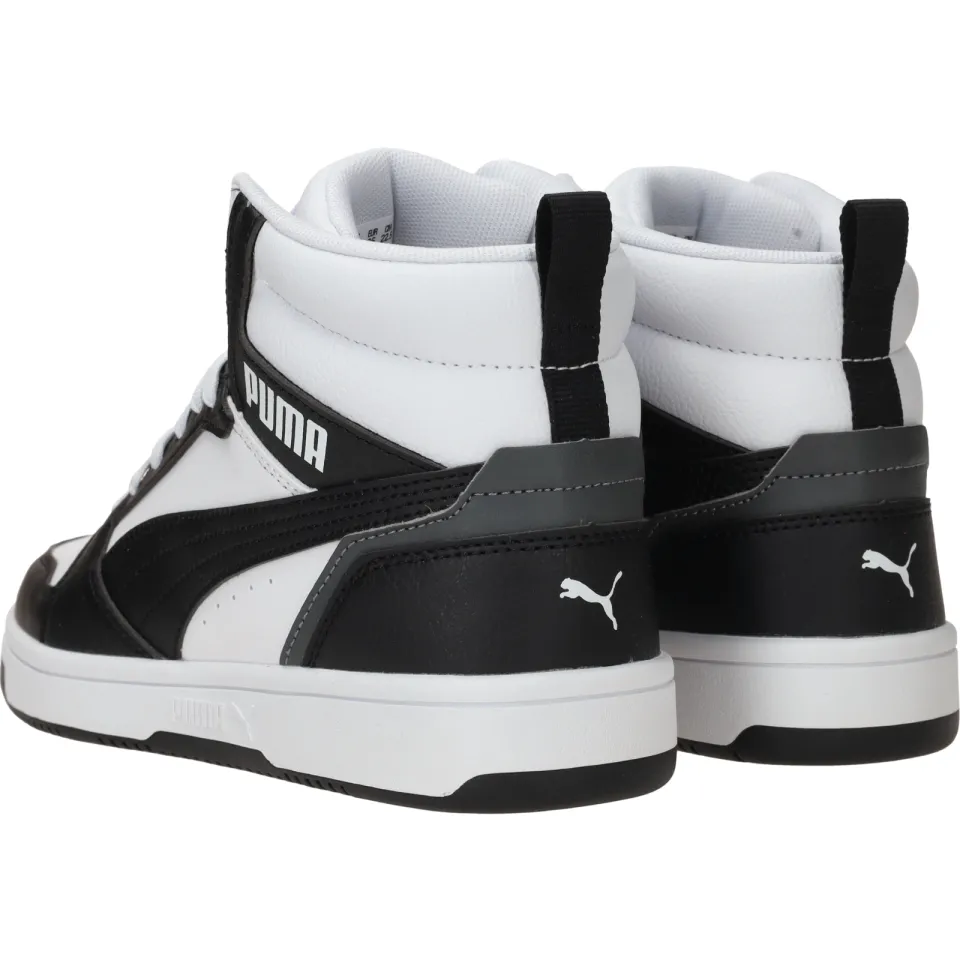 Puma Rebound V6 Mid hoge sneakers zwart en wit, foto 6