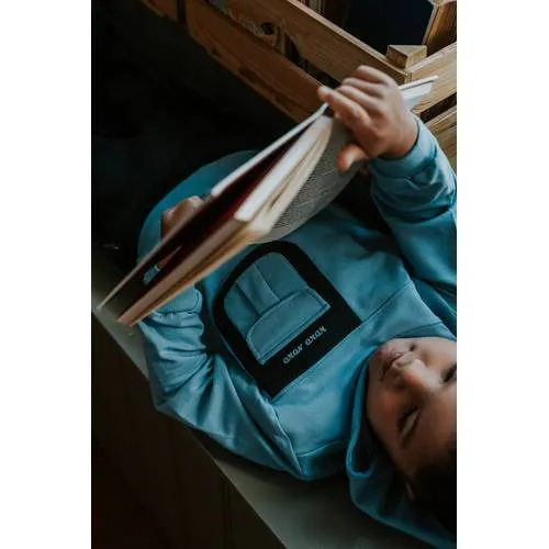 Koko Noko rechtvallende hoodie met print - lichtblauw, foto 7