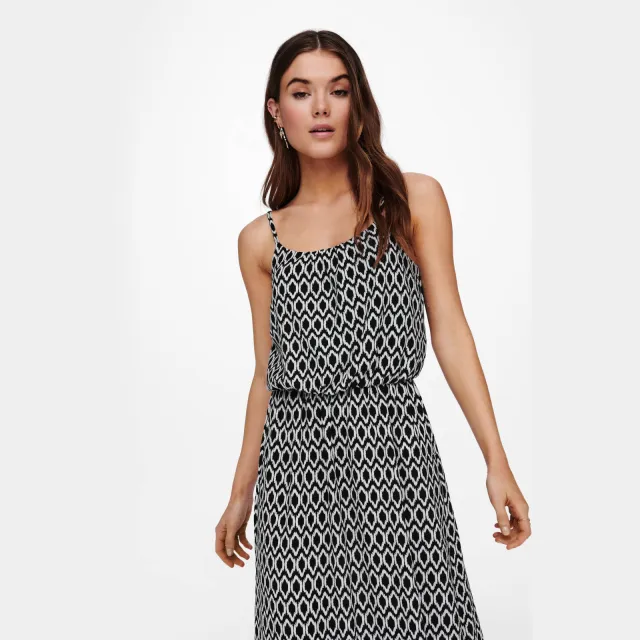 Only ONLWINNER maxijurk zwart-wit Black