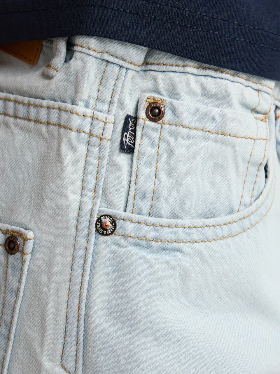 Petrol Industries loose fit jeans light blue denim, foto 6