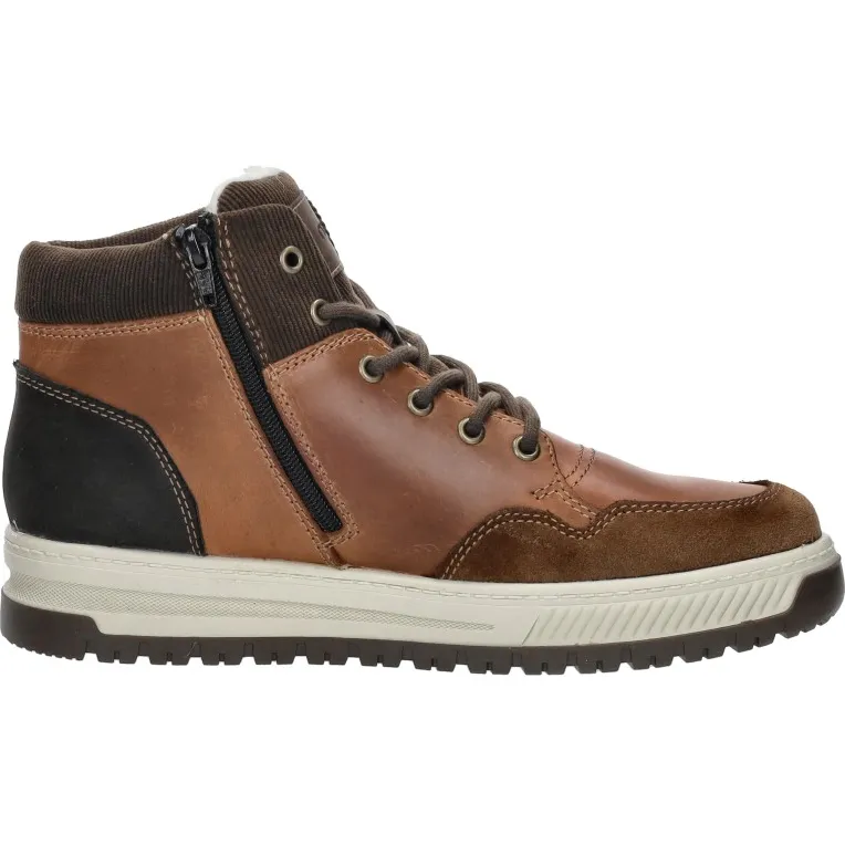Rieker hoge veterschoen cognac