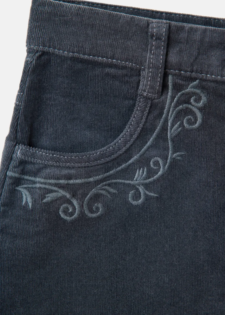 Mango Kids korte corduroy rok grijs, foto 4
