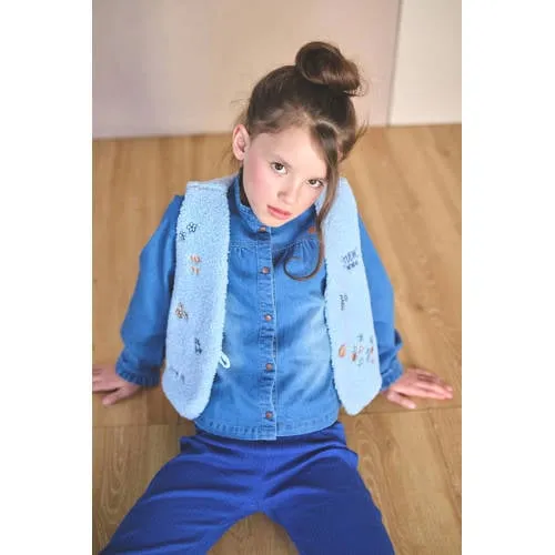 Nono teddy gilet met print - lichtblauw, foto 5