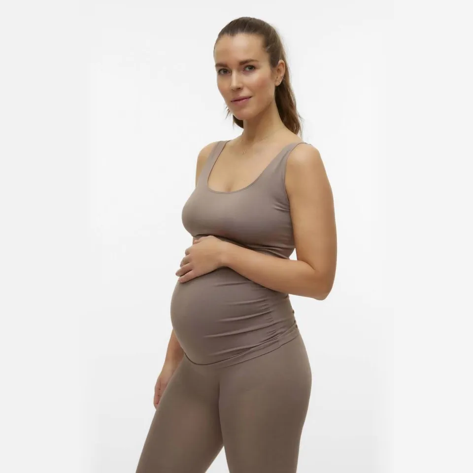 Mamalicious MLHEAL zwangerschapshemd taupe, foto 4