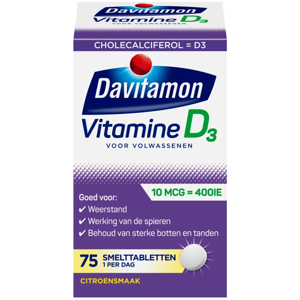 Davitamon Vitamine D3 smelttabletten, foto 2