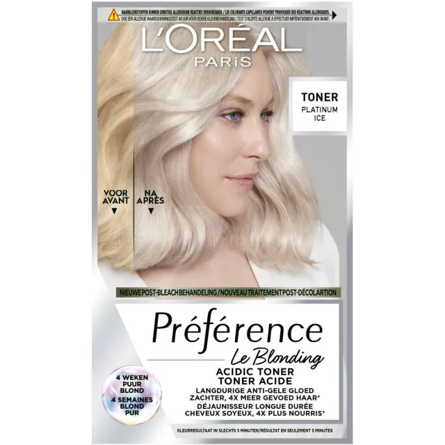 L'oréal Préférence Le Blonding toner Platinum Ice 01 Platinum Ice