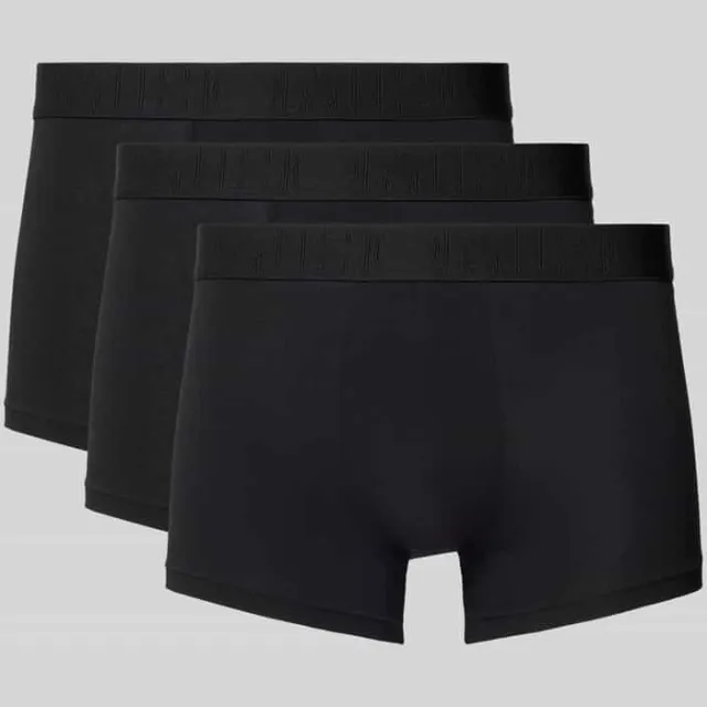 Hom Boxershort met elastische band met label in een set van 3 stuks zwart, foto 2