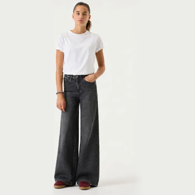 Garcia Annemay wide leg jeans - zwart