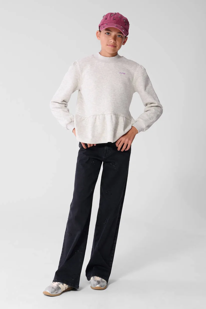 Shoeby aansluitende sweater met ruches - lichtgrijs, foto 4