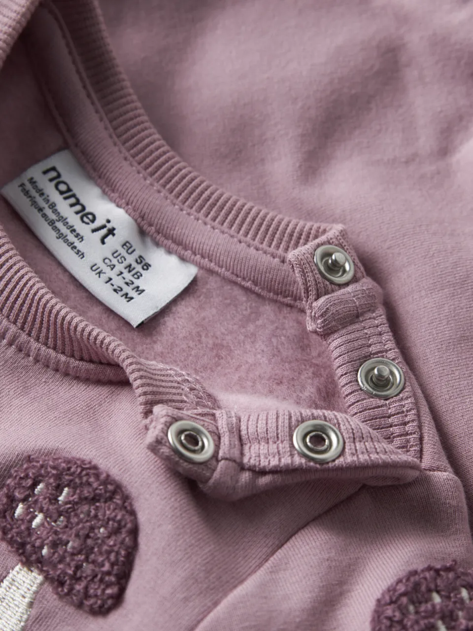 NAME IT BABY sweater met borduursels en print - roze, foto 5