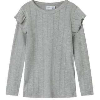 NAME IT MINI longsleeve grijs melange, foto 2