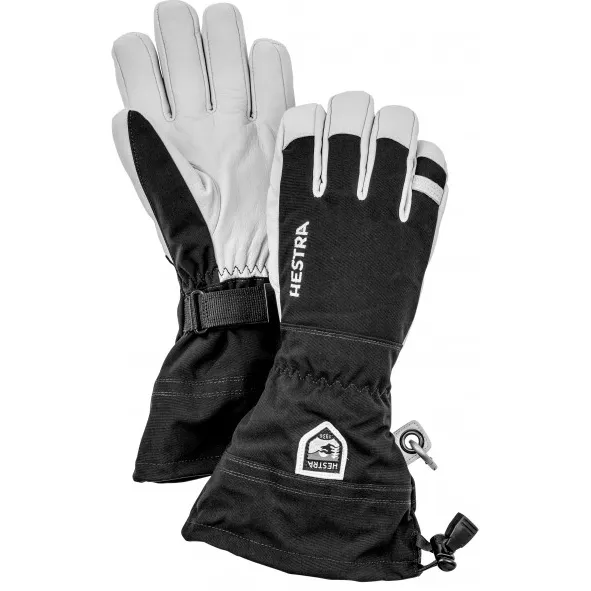 Hestra Army Leather Heli Ski 5 Finger - Handschoenen, zwart/grijs