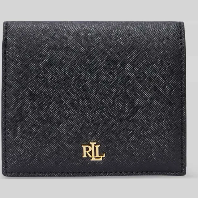 Ralph Lauren Portemonnee van echt rundleer Zwart